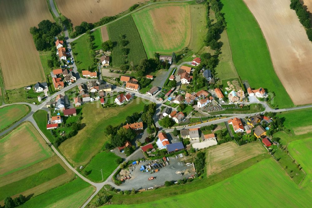 Aerial image Geroldswind - Village - View of the district Hassberge belonging municipality in Geroldswind in the state Bavaria