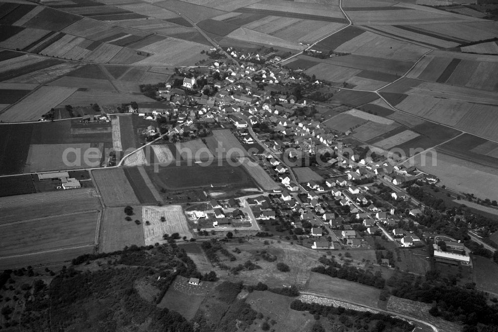 Aerial image Goßmannsdorf - Village - View of the district Hassberge belonging municipality in Hofheim in Unterfranken in the state Bavaria