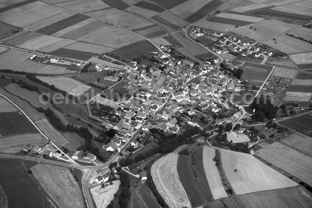 Humprechtshausen from above - Village - View of the district Hassberge belonging municipality in Humprechtshausen in the state Bavaria