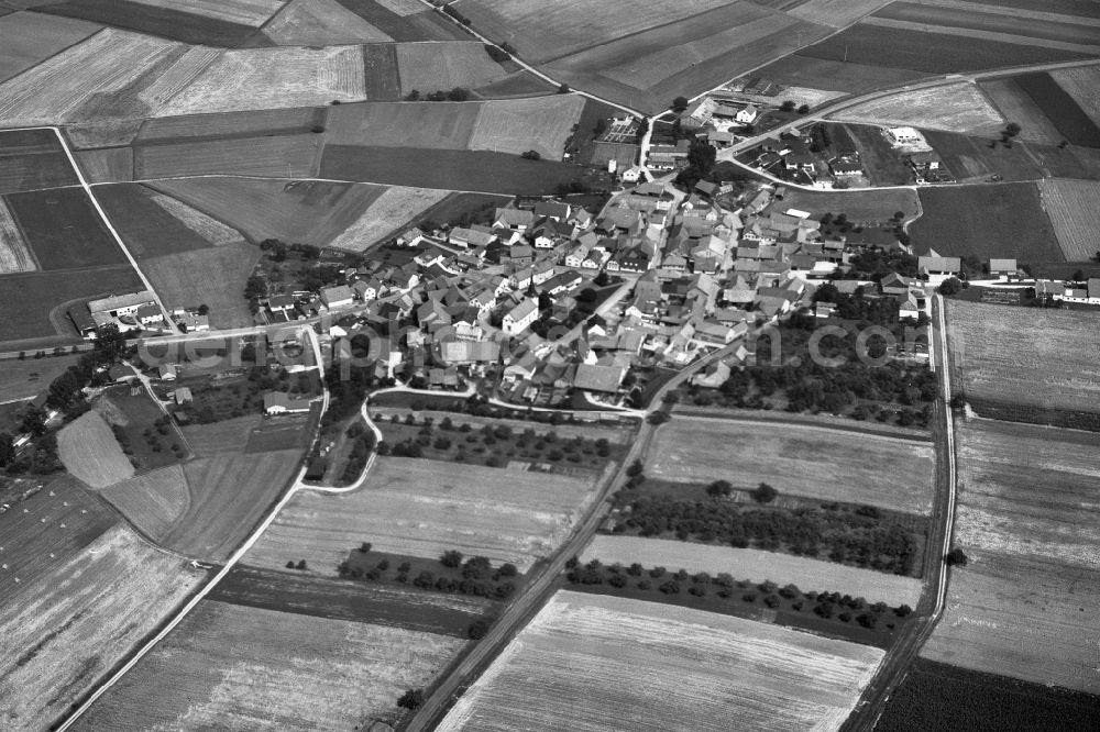 Aerial image Aidhausen - Village - View of the district Hassberge belonging municipality in Kerbfeld in the state Bavaria