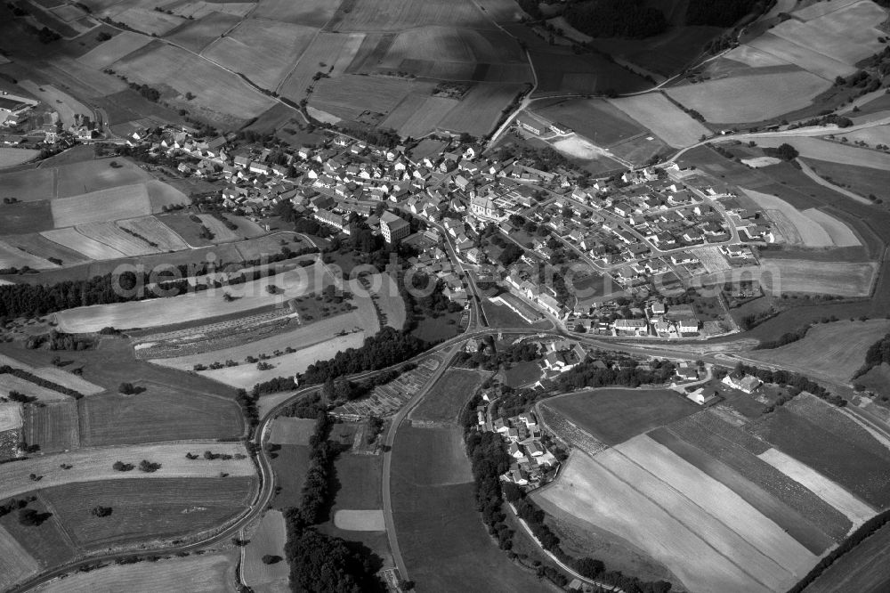 Aerial photograph Kirchlauter - Village - View of the district Hassberge belonging municipality in Kirchlauter in the state Bavaria