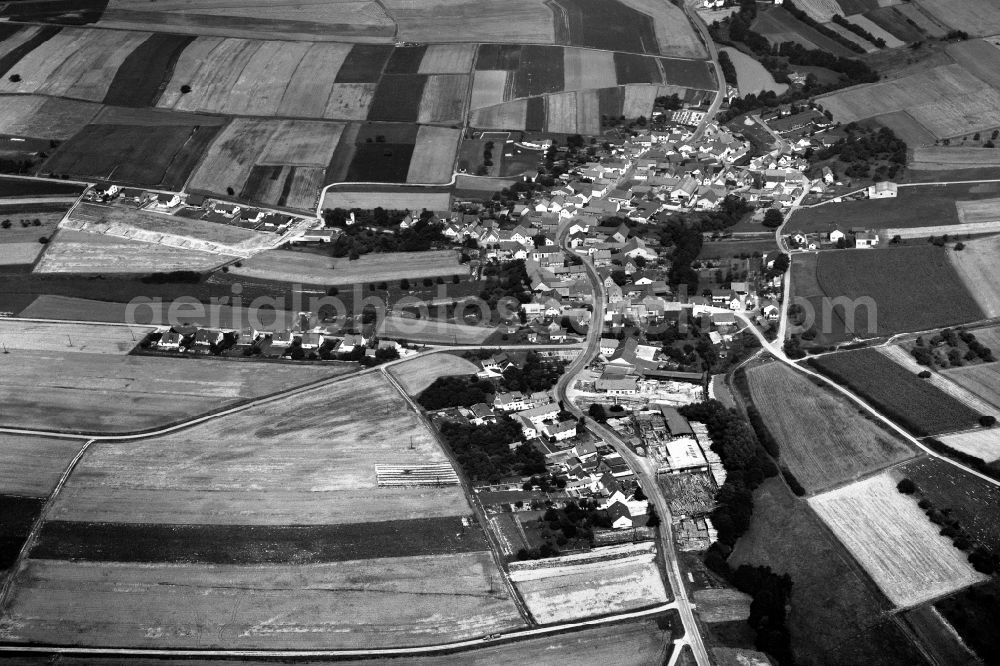 Aerial image Kleinsteinach - Village - View of the district Hassberge belonging municipality in Kleinsteinach in the state Bavaria