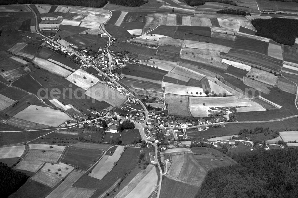 Aerial photograph Koppenwind Rauhenebrach - Village - View of the district Hassberge belonging municipality in Koppenwind in the state Bavaria