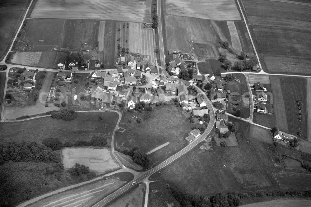 Aerial image Kreuzthal - Village - View of the district Hassberge belonging municipality in Kreuzthal in the state Bavaria