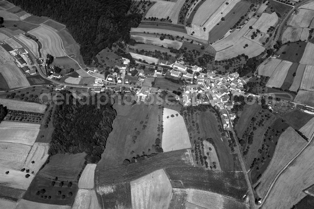 Eltmann from above - Village - View of the district Hassberge belonging municipality in Lembach in the state Bavaria