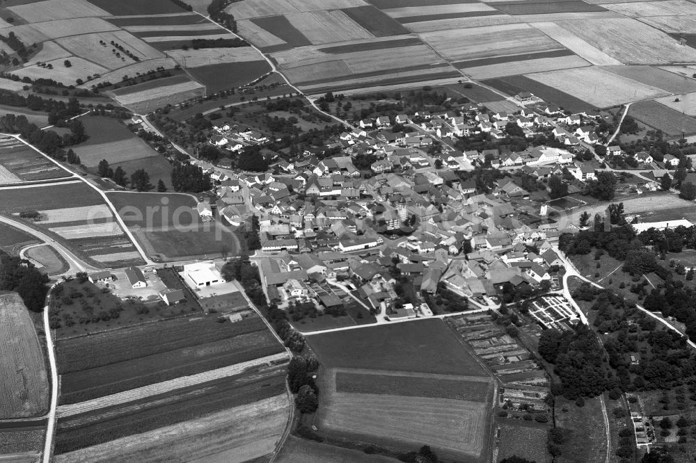 Lendershausen from above - Village - View of the district Hassberge belonging municipality in Lendershausen in the state Bavaria