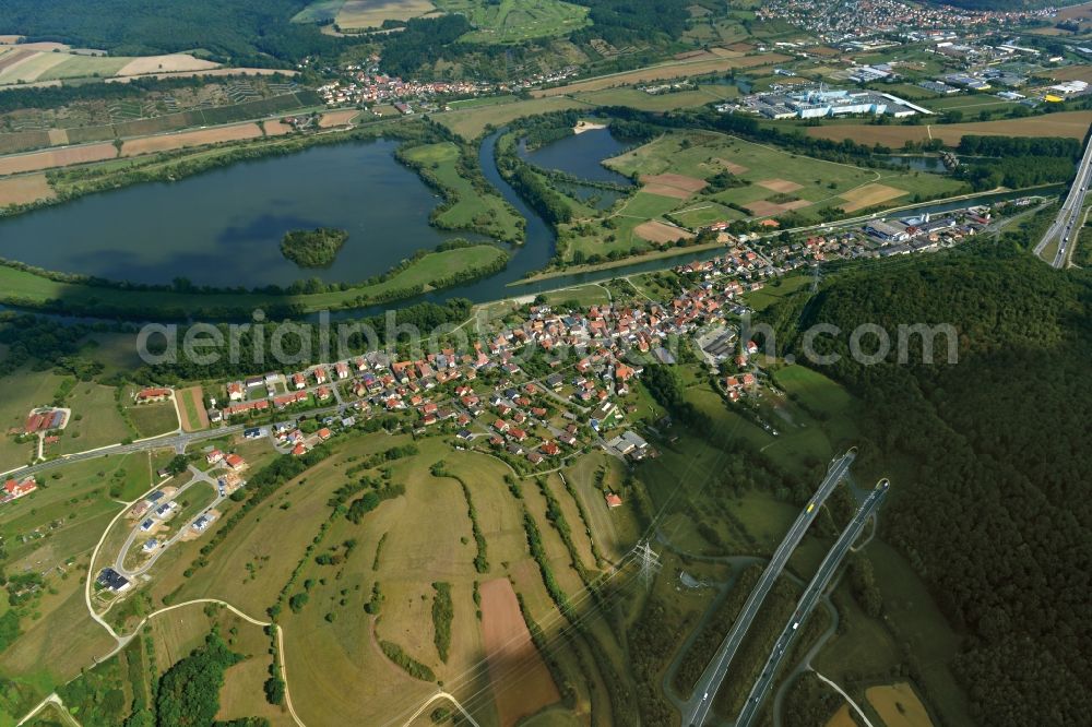 Limbach from above - Village - View of the district Hassberge belonging municipality in Limbach in the state Bavaria