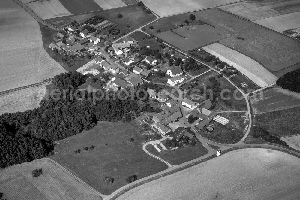 Aerial image Losbergsgereuth - Village - View of the district Hassberge belonging municipality in Losbergsgereuth in the state Bavaria