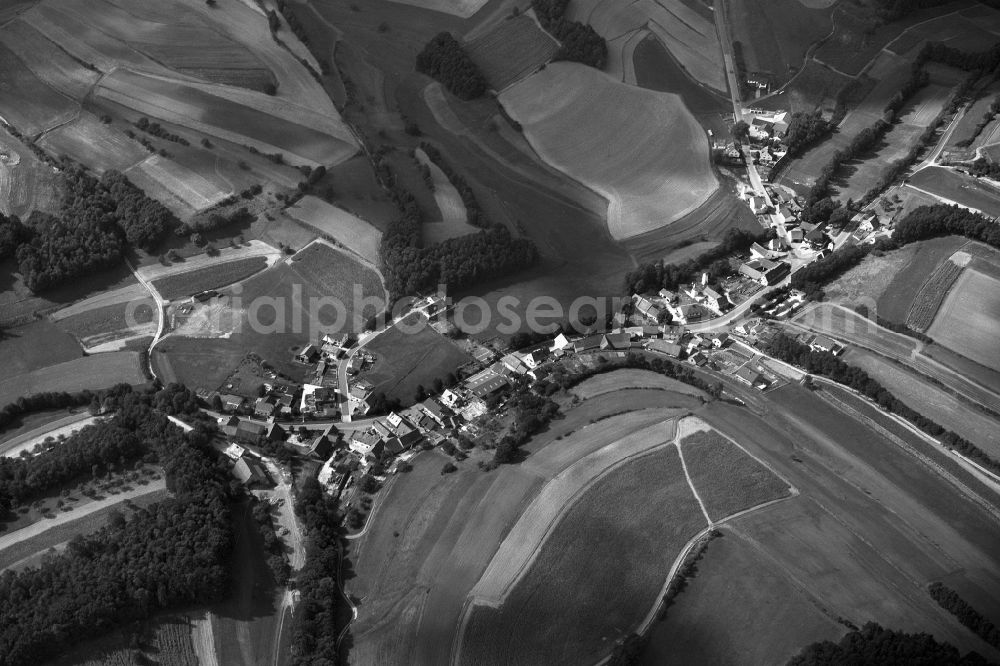 Lußberg from above - Village - View of the district Hassberge belonging municipality in Lussberg in the state Bavaria