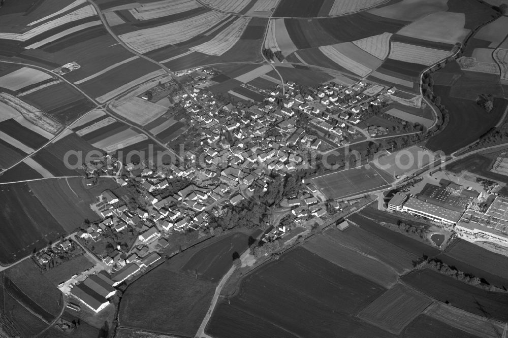 Aerial photograph Memmelsdorf - Village - View of the district Hassberge belonging municipality in Memmelsdorf in the state Bavaria