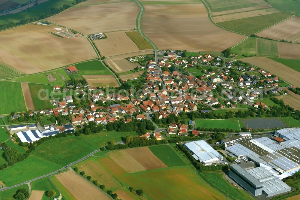 Memmelsdorf from above - Village - View of the district Hassberge belonging municipality in Memmelsdorf in the state Bavaria