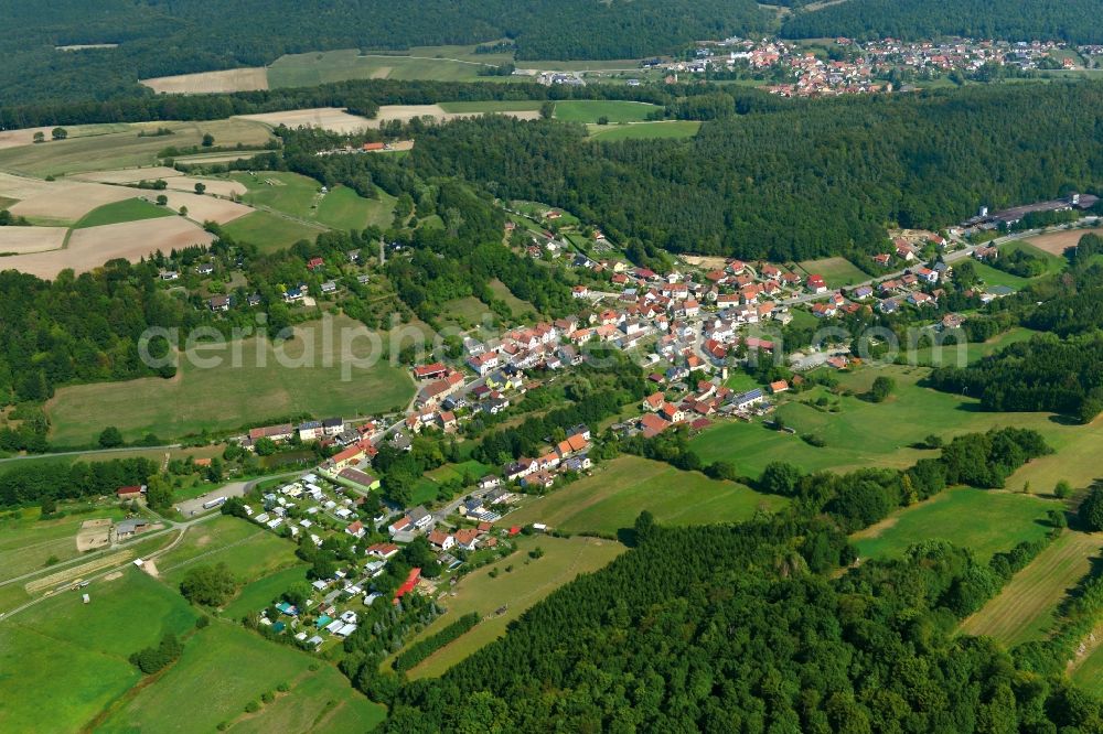 Aerial image Neuschleichach - Village - View of the district Hassberge belonging municipality in Neuschleichach in the state Bavaria