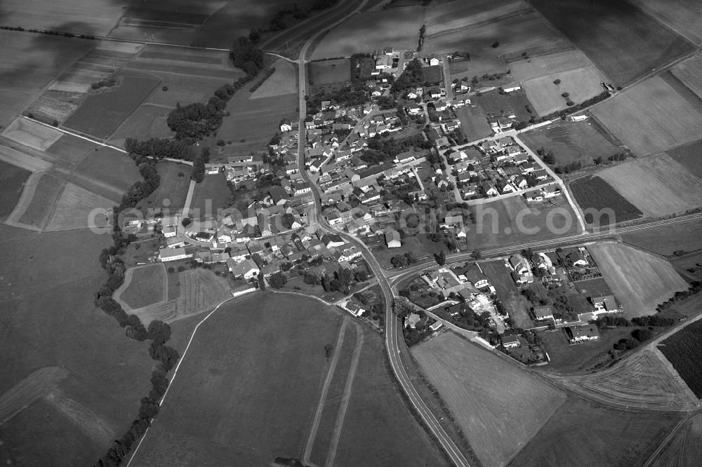 Oberhohenried from above - Village - View of the district Hassberge belonging municipality in Oberhohenried in the state Bavaria