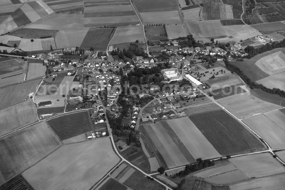 Oberschwappach from above - Village - View of the district Hassberge belonging municipality in Oberschwappach Knetzgau in the state Bavaria