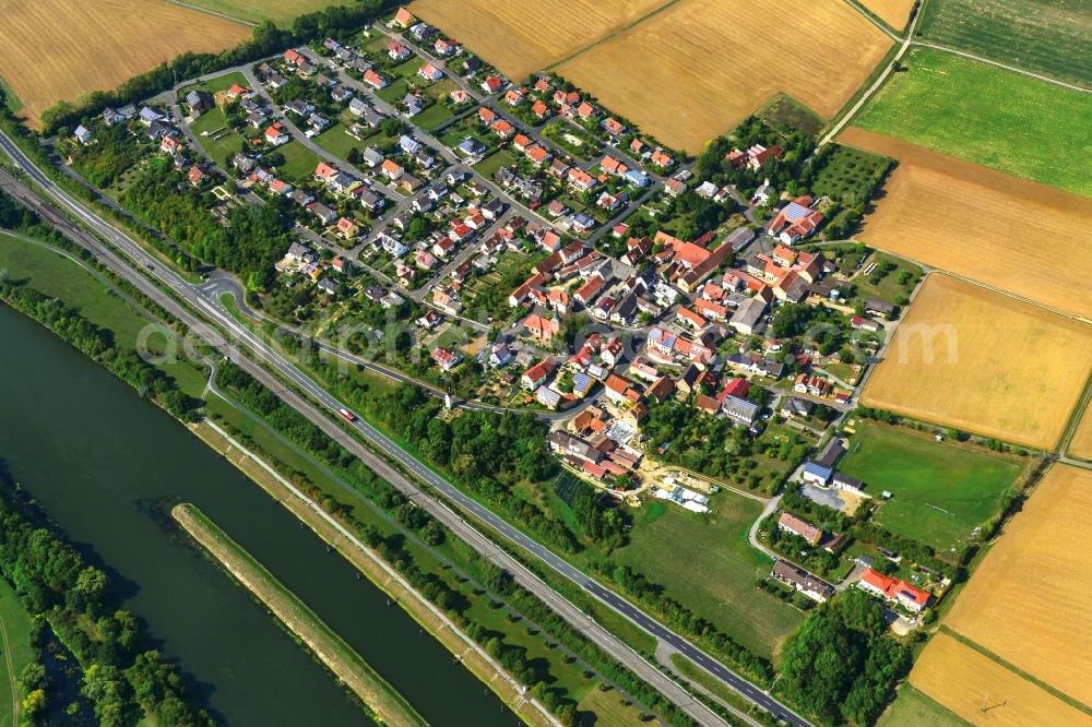 Ottendorf from above - Village - View of the district Hassberge belonging municipality in Ottendorf in the state Bavaria