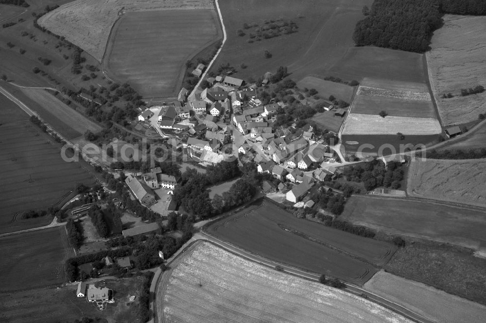 Aerial image Pettstadt - Village - View of the district Hassberge belonging municipality in Pettstadt in the state Bavaria