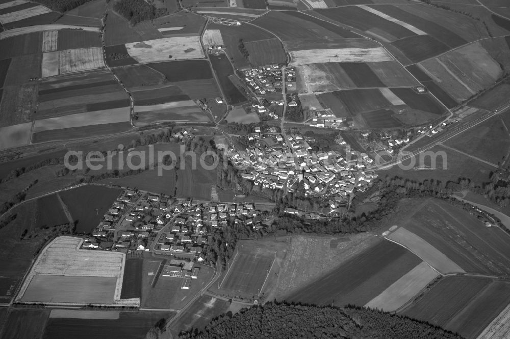 Aerial image Pfarrweisach - Village - View of the district Hassberge belonging municipality in Pfarrweisach in the state Bavaria