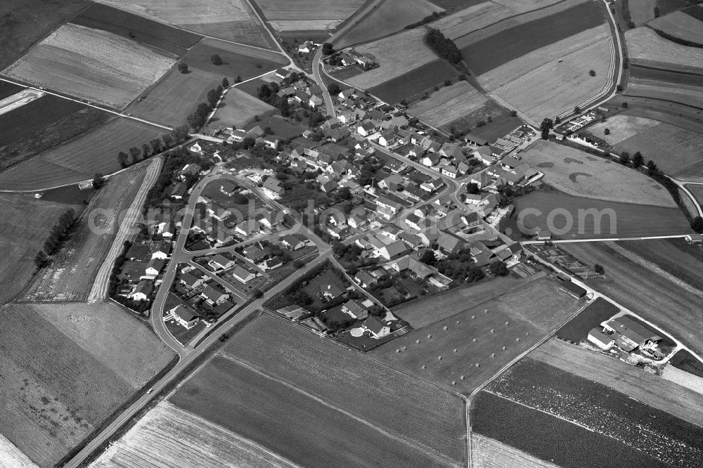 Aerial photograph Reckertshausen - Village - View of the district Hassberge belonging municipality in Reckertshausen in the state Bavaria