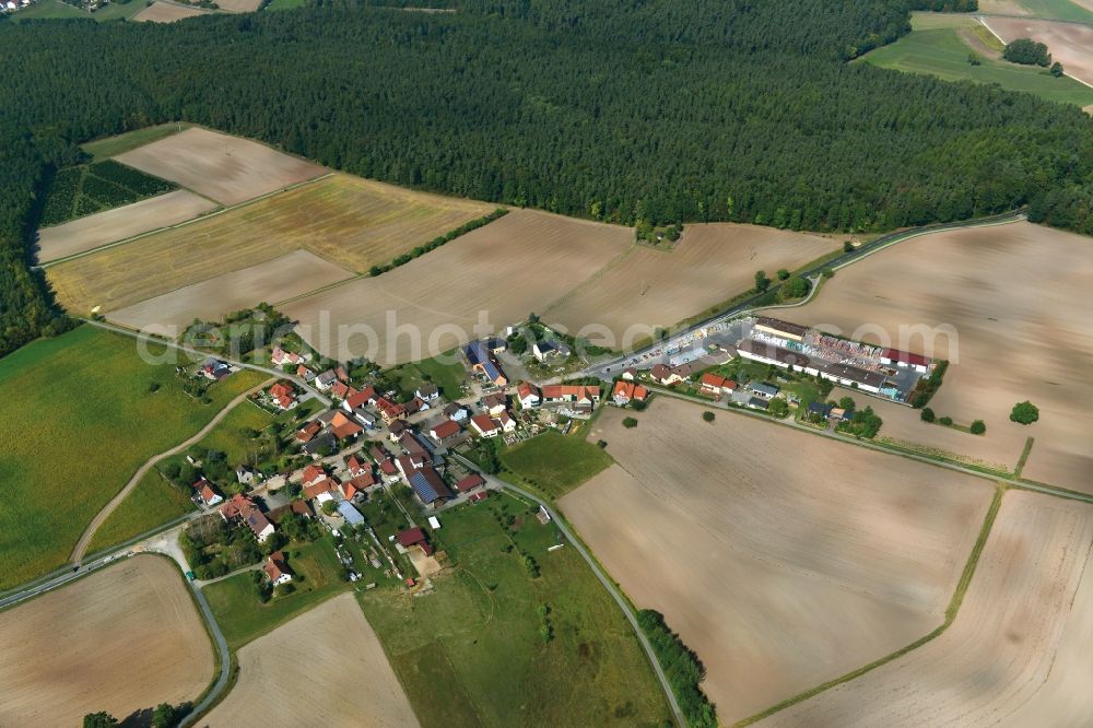 Schindelsee from above - Village - View of the district Hassberge belonging municipality in Schindelsee in the state Bavaria