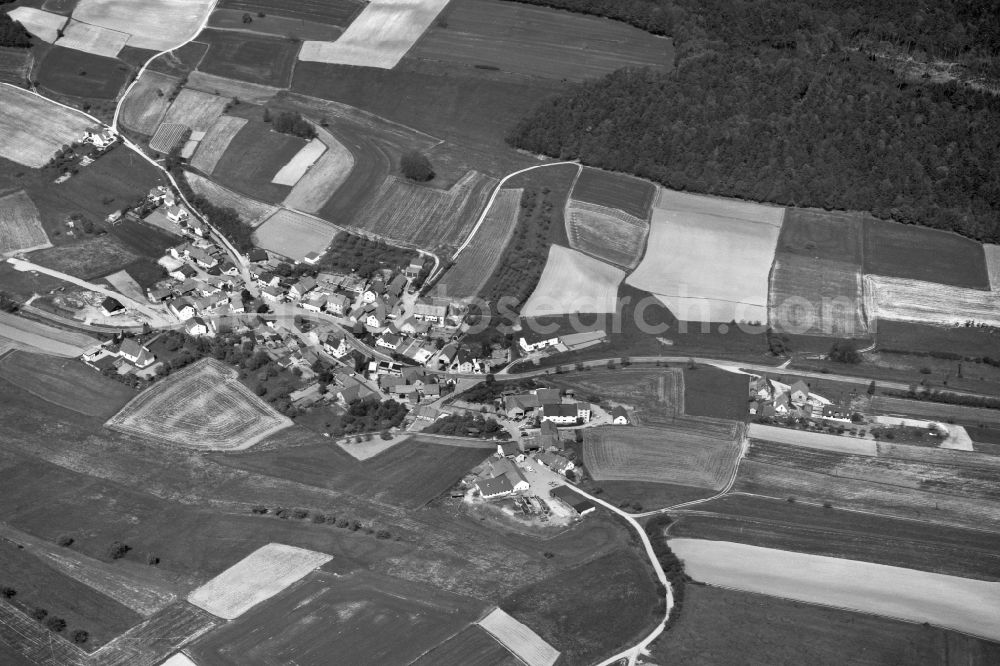 Aerial image Schönbach - Village - View of the district Hassberge belonging municipality in Schoenbach in the state Bavaria