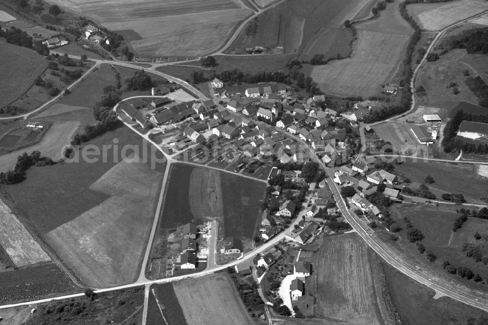 Aerial photograph Schweinshaupten - Village - View of the district Hassberge belonging municipality in Schweinshaupten in the state Bavaria