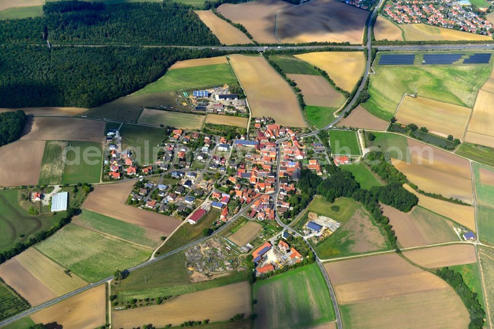 Steinsfeld from above - Village - View of the district Hassberge belonging municipality in Steinsfeld in the state Bavaria