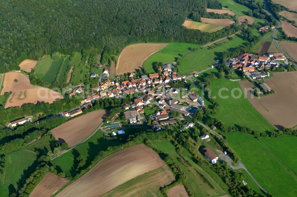 Aerial photograph Sulzbach - Village - View of the district Hassberge belonging municipality in Sulzbach in the state Bavaria