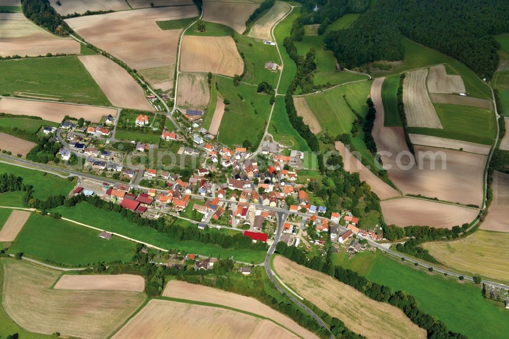 Theinheim from above - Village - View of the district Hassberge belonging municipality in Theinheim in the state Bavaria