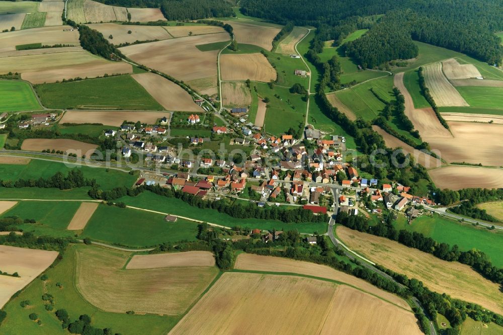 Aerial photograph Theinheim - Village - View of the district Hassberge belonging municipality in Theinheim Rauhenebrach in the state Bavaria