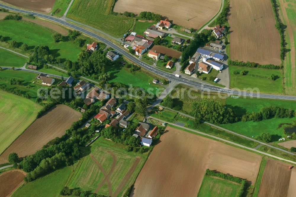 Aerial photograph Todtenweisach - Village - View of the district Hassberge belonging municipality in Todtenweisach in the state Bavaria