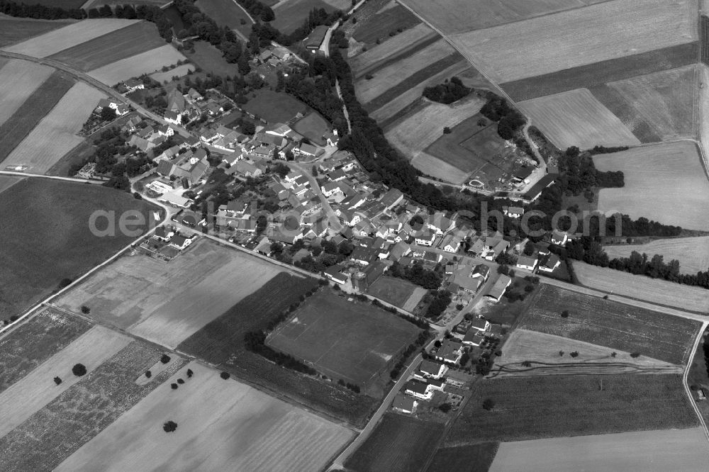 Aerial image Unterschwappach - Village - View of the district Hassberge belonging municipality in Unterschwappach in the state Bavaria