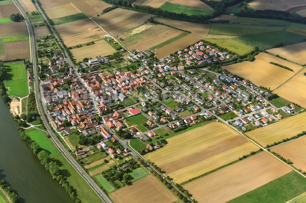 Aerial image Untertheres - Village - View of the district Hassberge belonging municipality in Untertheres in the state Bavaria