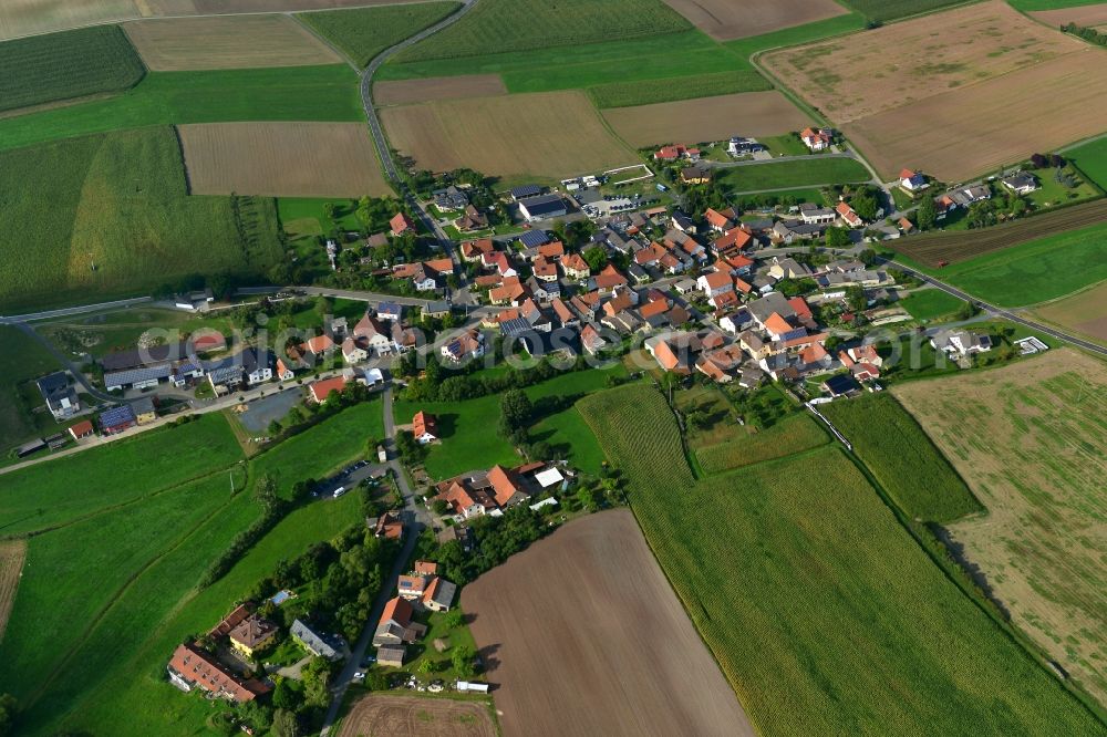 Wasmuthhausen from above - Village - View of the district Hassberge belonging municipality in Wasmuthhausen in the state Bavaria