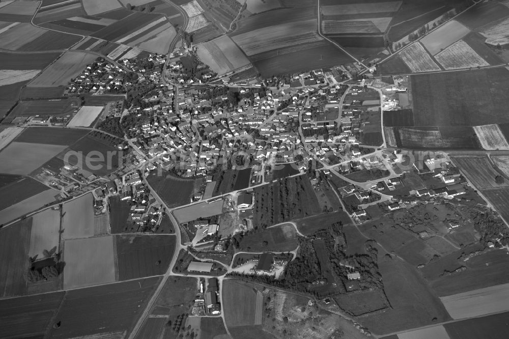 Aerial photograph Westheim - Village - View of the district Hassberge belonging municipality in Westheim in the state Bavaria