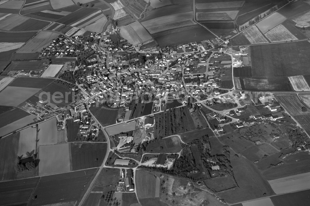 Aerial image Westheim - Village - View of the district Hassberge belonging municipality in Knetzgau Westheim in the state Bavaria