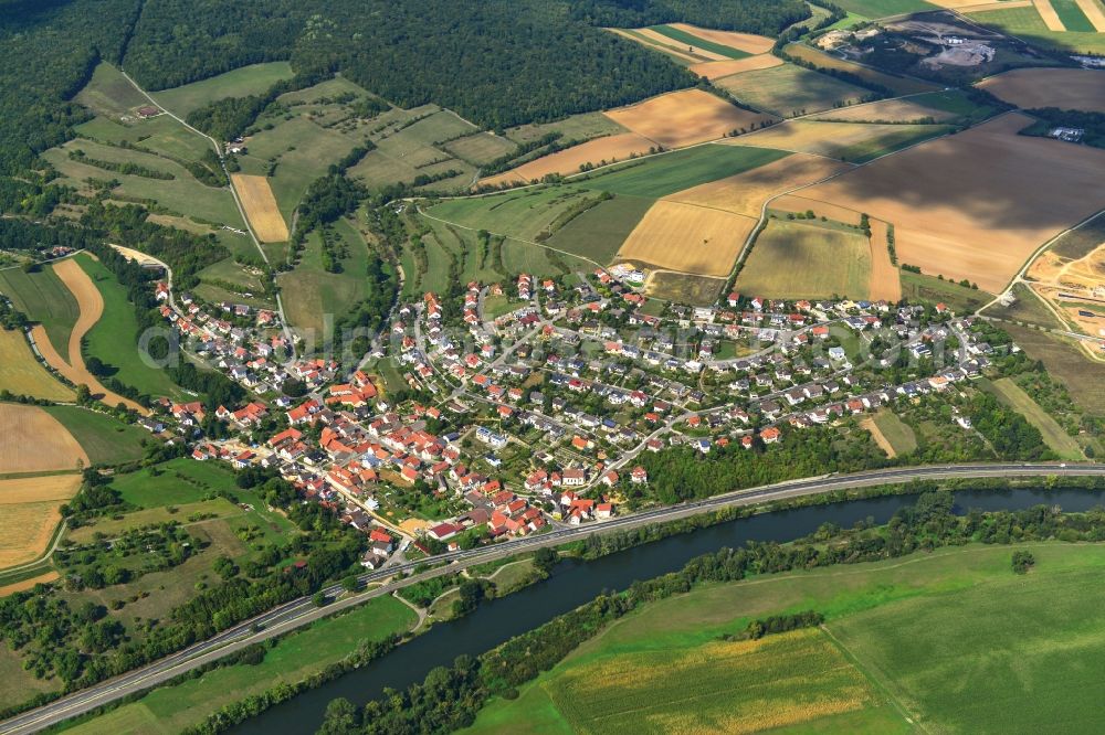 Wülflingen from above - Village - View of the district Hassberge belonging municipality in Wuelflingen in the state Bavaria