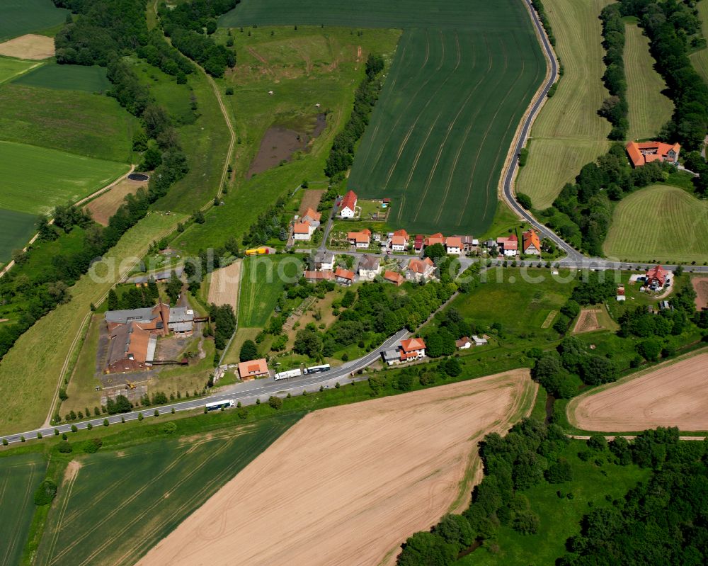 Aerial photograph Zwinge - Village view in Zwinge in the state Thuringia, Germany