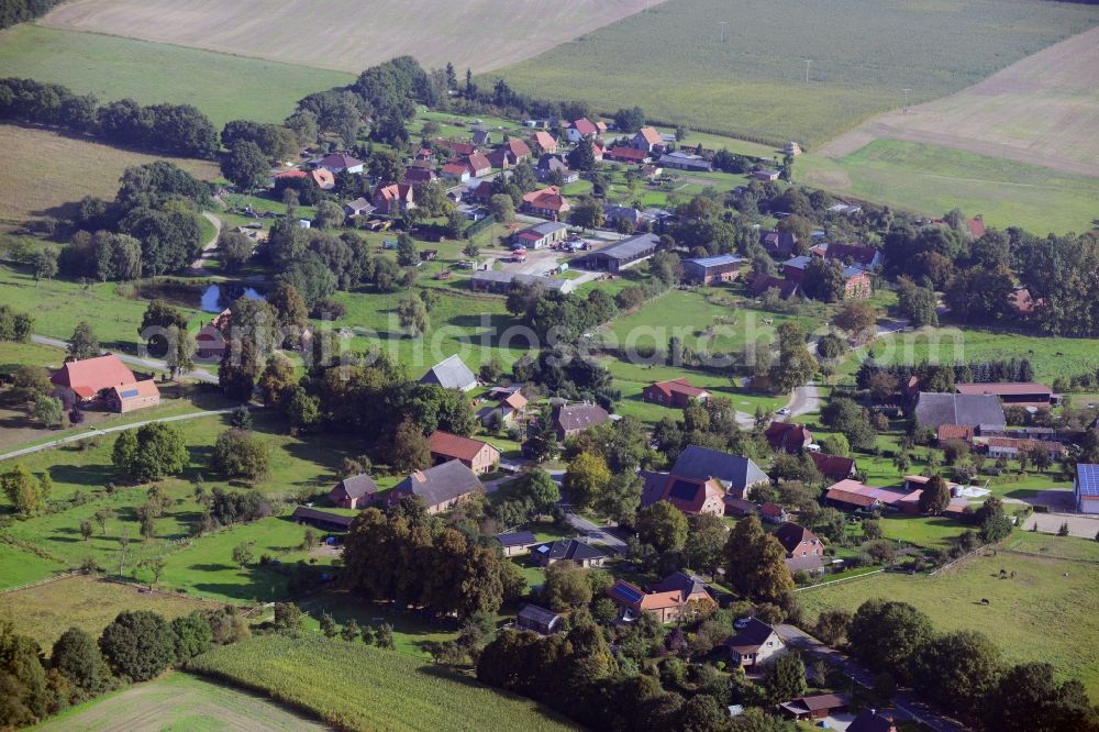 Aerial image Bengerstorf - Bengerstorf village in Mecklenburg - Western Pomerania