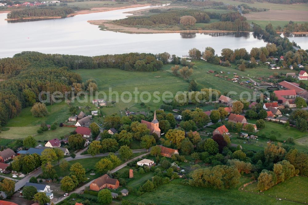 Aerial photograph Vipperow - Village church in Vipperow in Mecklenburg - West Pomerania