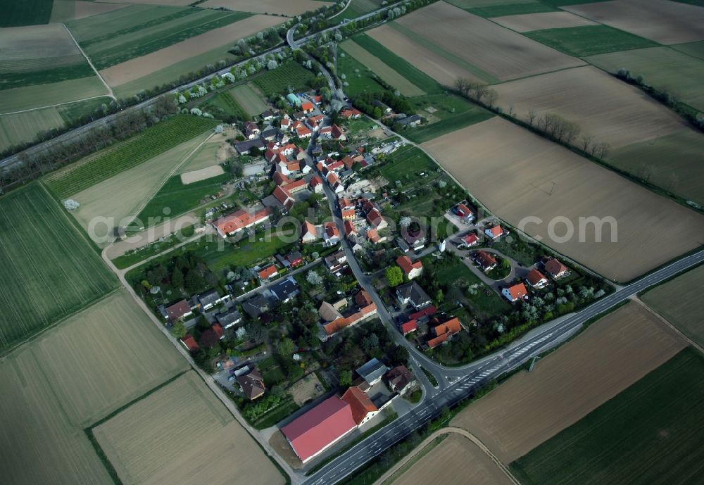 Aerial photograph Dintesheim - Village view from Dintesheim is a municipality in the district Alzey-Worms in Rhineland-Palatinate