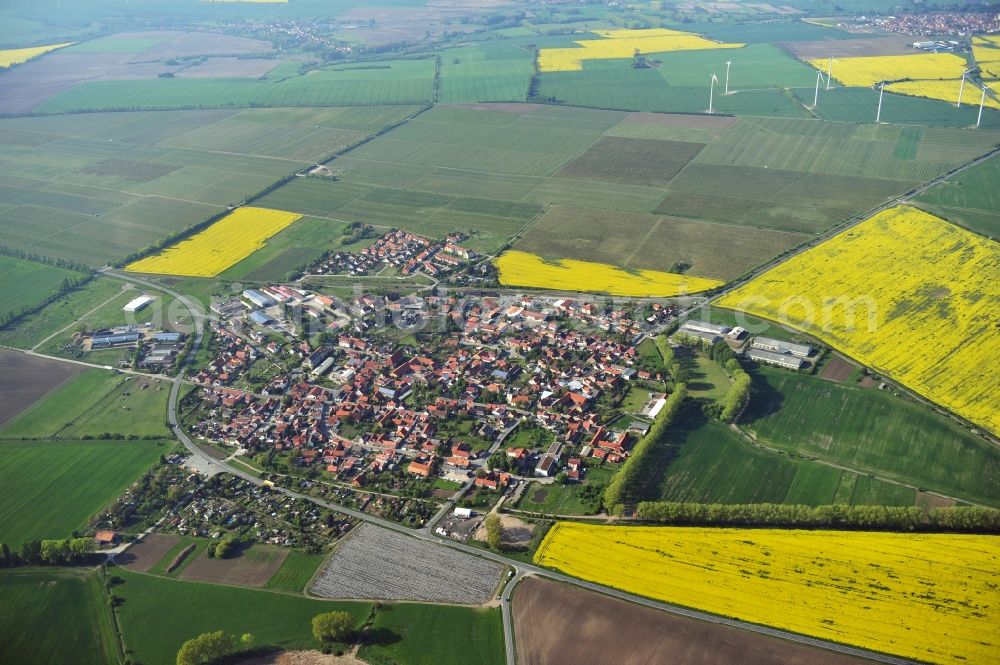 Döllstädt from above - View of the village Doelstaedt in the state Turingia