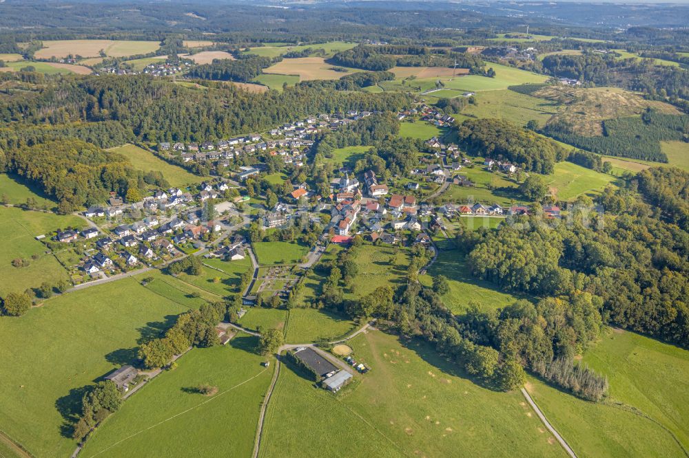 Aerial image Eisborn - Village view in Eisborn in the state North Rhine-Westphalia, Germany