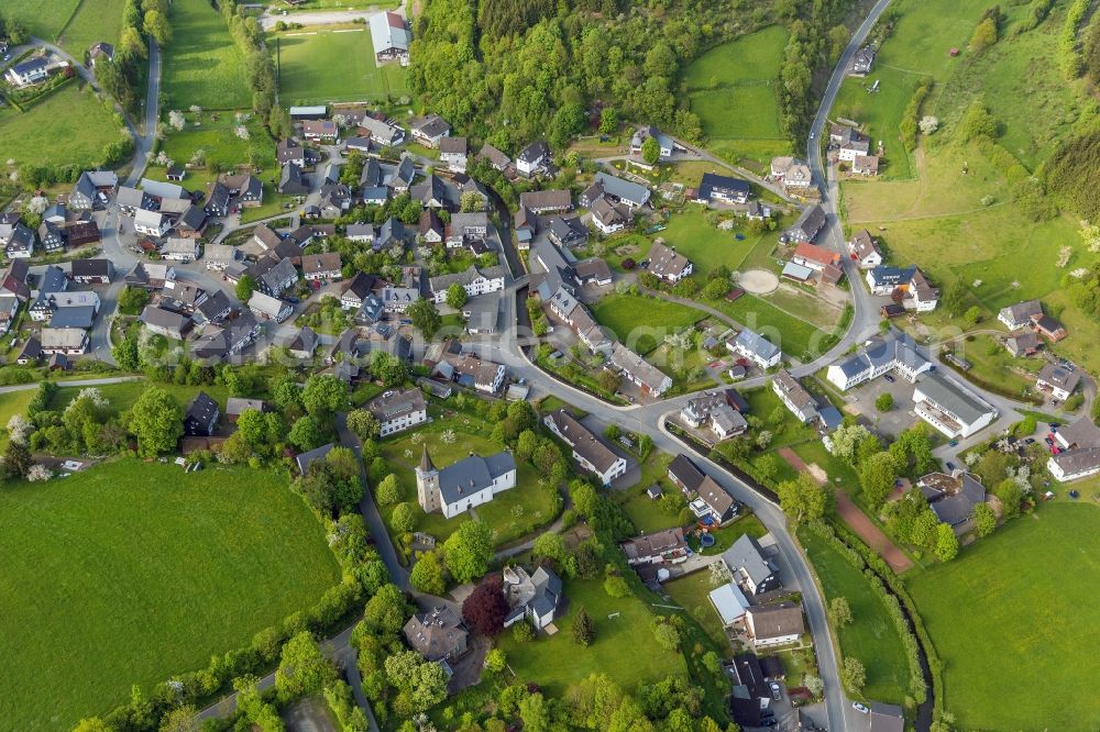 Elsoff from above - Village view of Elsoff in North Rhine-Westphalia