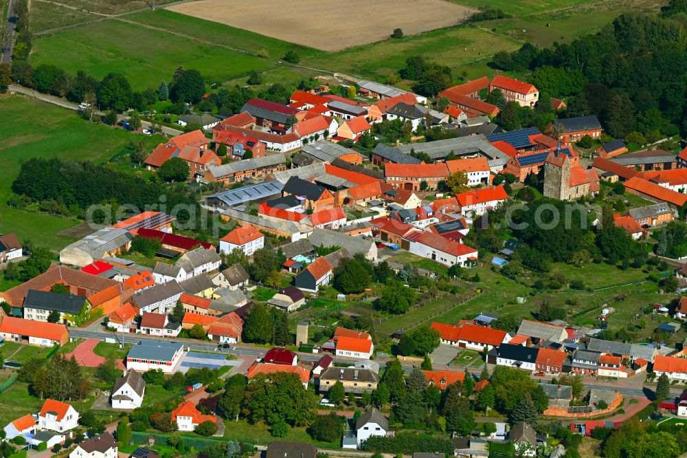 Estedt from above - Village view in Estedt in the state Saxony-Anhalt, Germany