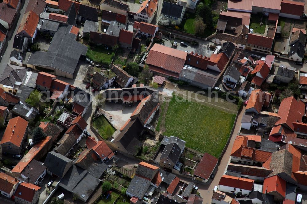 Aerial photograph Flonheim - Village view from Flonheim is a municipality in the district Alzey-Worms in Rhineland-Palatinate