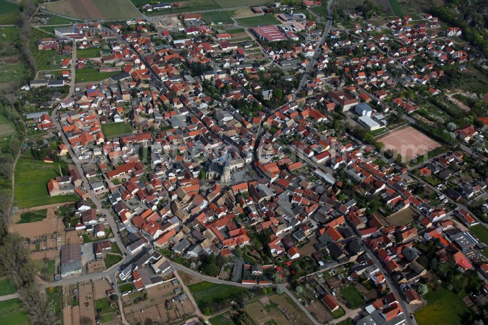 Aerial image Flonheim - Village view from Flonheim is a municipality in the district Alzey-Worms in Rhineland-Palatinate