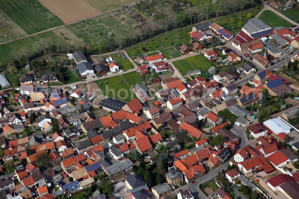 Aerial photograph Flonheim - Village view from Flonheim is a municipality in the district Alzey-Worms in Rhineland-Palatinate