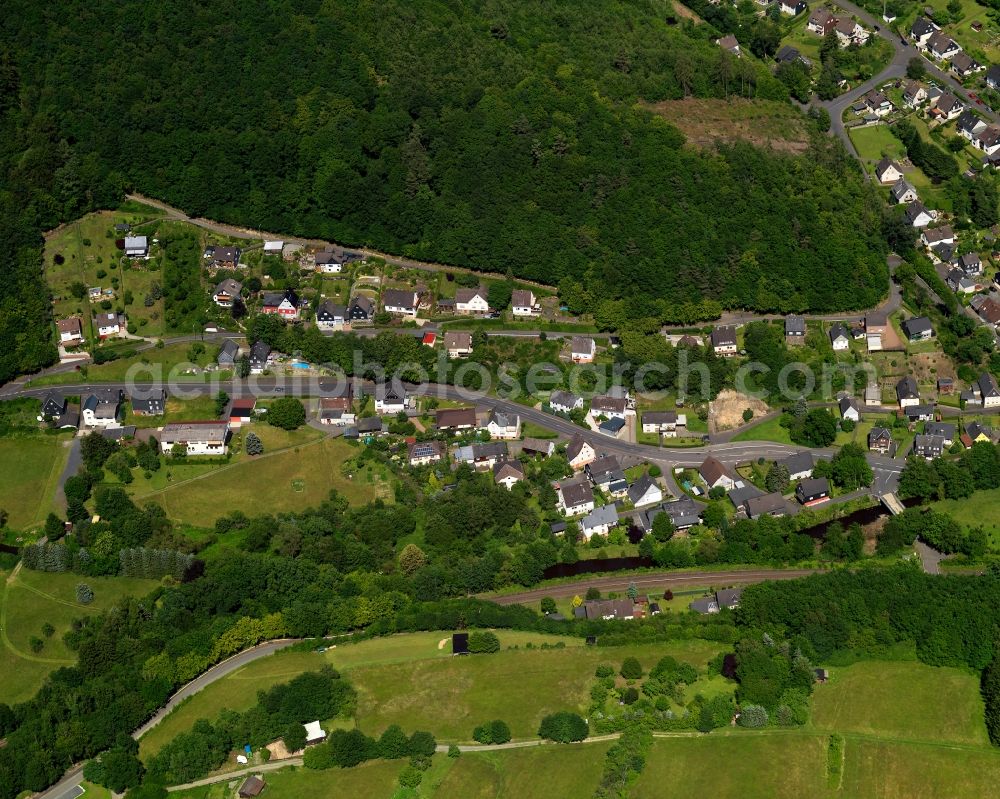 Grünebach from above - View of the village Gruenebach in Rhineland-Palatinate