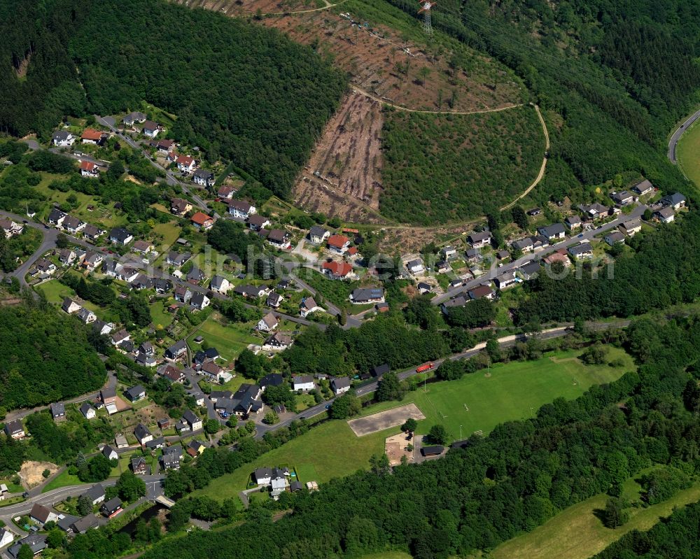 Grünebach from the bird's eye view: View of the village Gruenebach in Rhineland-Palatinate