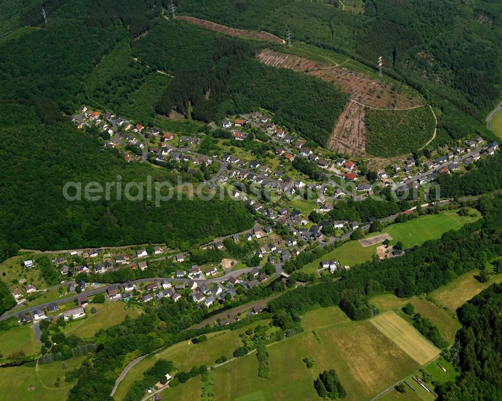 Aerial image Grünebach - View of the village Gruenebach in Rhineland-Palatinate